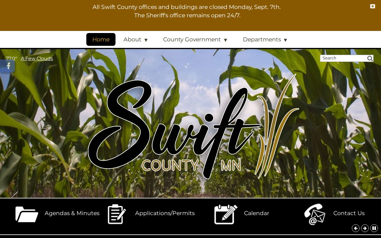 Swift County docket search and local government records boundary