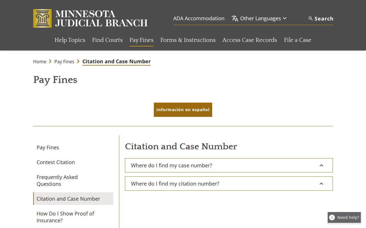 Swift County civil court docket case number anatomy from Minnesota Judicial Branch