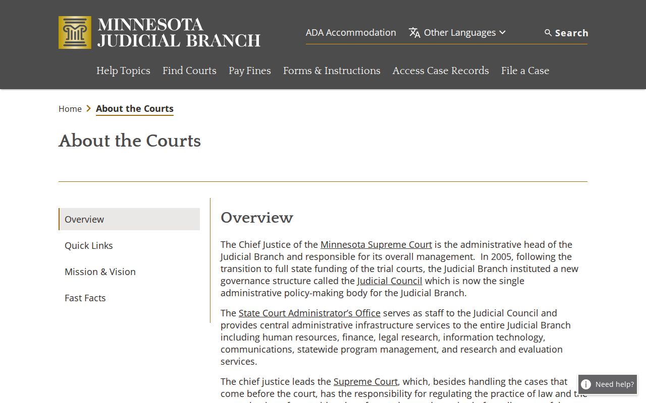 Swift County civil court docket context in the Minnesota District Court hierarchy