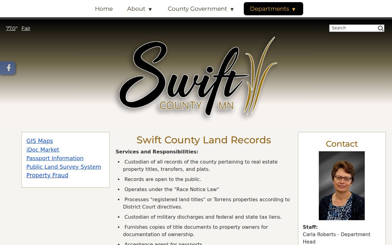 Swift County court case records and land records access distinction