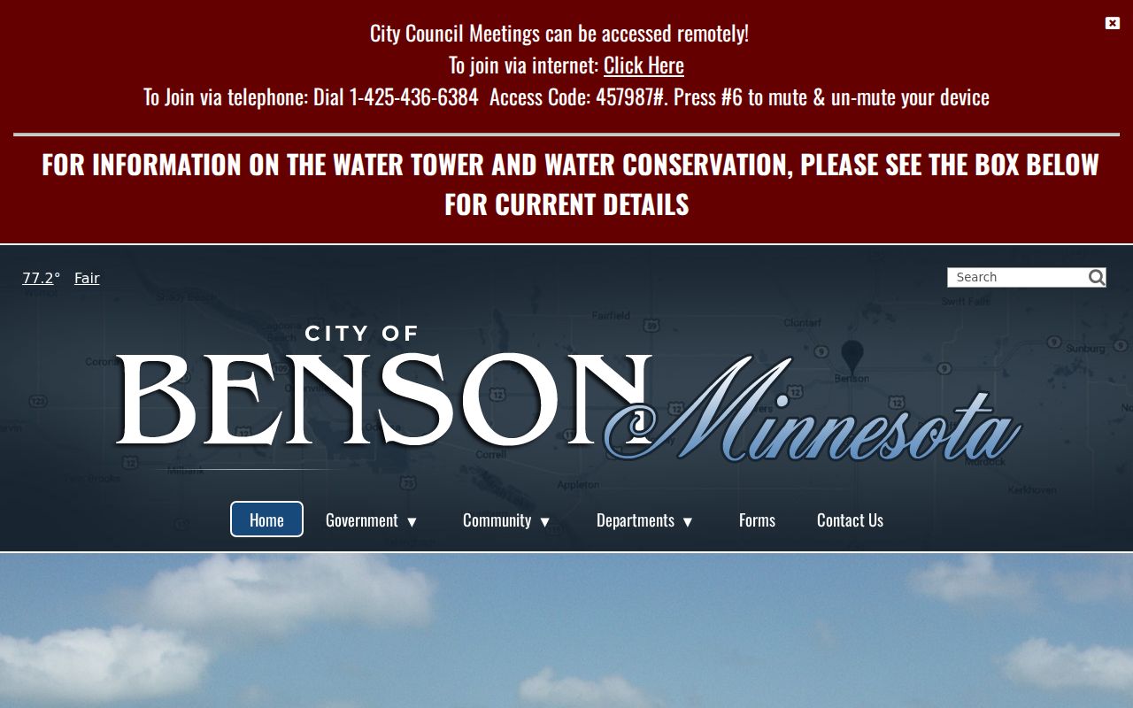 Swift County court case records and Benson municipal records boundary